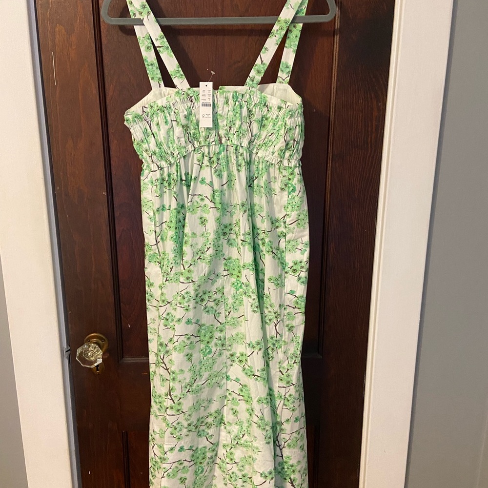 J. Crew Green and White Maxi Dress - Picture 3 of 7
